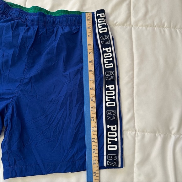 Polo Ralph Lauren Men's Royal Blue Logo Tape Track Shorts size M(e5 - Picture 10 of 14